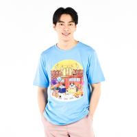 ราคา เสื้อยืดพิมพ์สีฟ้า M ME STYLE (52686122)