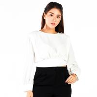ราคา เสื้อแขนยาวครอป ขาวครีม S ME STYLE (52700947)