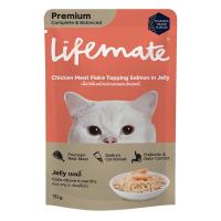 ราคา ไลฟ์เมต เนื้อไก่+แซลมอนในเยลลี่ 70ก LIFEMATE (52694446)