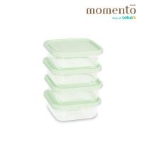 MOMENTOกล่องเหลี่ยมเตี้ยเขียว 575 มล.X4 MOMENTO (75557838)