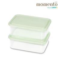 MOMENTOกล่องถนอมอาหารเขียว 1200ML.X2 MOMENTO (75558949)