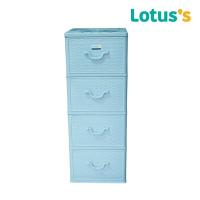ราคา โลตัส ตู้ลิ้นชักหวาย ฟ้าพาสเทล 4 ชั้น LOTUSS (75573863)