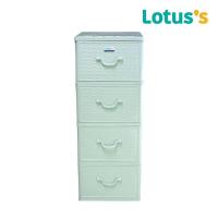ราคา โลตัส ตู้ลิ้นชักลายหวายเขียวพาสเทล 4 ชั้น LOTUSS (75577833)
