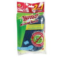 ราคา 3M ฟองน้ำแอนตี้แบคทีเรียสีฟ้า แพ็ค 2+1 SCOTCH BRITE (71420738)