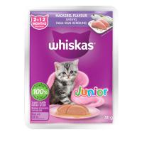ราคา วิสกัสเพาช์อาหารลูกแมว รสปลาทู 80ก. WHISKAS (7502389)