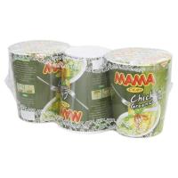 มาม่า คัพ บะหมี่กึ่งสำเร็จรูป รสแกงเขียวหวานไก่ 60กรัม x 3 ถ้วย (Mama Cup Green Curry Chicken Flavour Instant Noodles 60g x 3pcs)