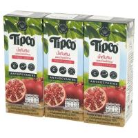 ราคา ทิปโก้น้ำทับทิม+ผลไม้รวม100%200มล. แพ็ค 3 TIPCO (163208340)
