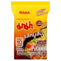 มาม่า บะหมี่กึ่งสำเร็จรูป รสหมูสับ 60กรัม x 10 (Mama Minced Pork Flavor Instant Noodle 60g x 10)