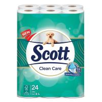 สก๊อตต์คลีนแคร์กระดาษชำระหนา 3 ชั้น แพค 24 ม้วน (Scott Clean Care 24 Rolls)