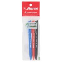 ราคา ตราม้าปากกาลูกลื่น H-402 X3 (คละแบบ) HORSE (25262858)