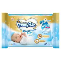 มามี่โพโค ผ้าทำความสะอาดก้นเด็ก 80แผ่น (MamyPoko Baby Wipes 80 pcs)