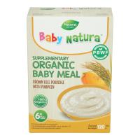ราคา เบบี้เนเชอร่า ข้าวกล้องบด+ฟักทอง 120ก BABY NATURA (74315498)