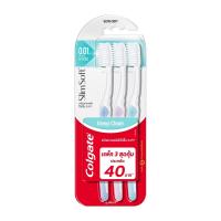 คอลเกต แปรงสีฟัน สลิมซอฟท์ คอมแพค นุ่มพิเศษ หัวแปรงขนาดเล็ก 3 ด้าม (Colgate Slim Soft Compact Ultra Soft Toothbrush 3 pcs)