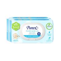 ราคา เพียวรีนผ้าเปียกเพียวแอนมายด์80แผ่น1ฟรี1 PUREEN (75426382)