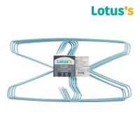 ราคา โลตัสไม้แขวนเสื้อลวดหนาพิเศษสีฟ้าแพ็ค&nbsp;8 LOTUSS (50156010)