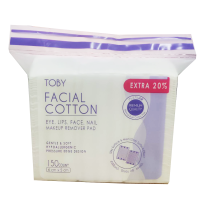 ราคา โทบี้ สำลีรีดขอบสองหน้า 150 แผ่น TOBY (51180687)