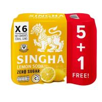 ราคา สิงห์ เครื่องดื่มรสเลมอนผสมโซดา 330มล.X6 SINGHA (51109221)