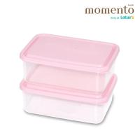 MOMENTO กล่องถนอมอาหาร ชมพู 1200ML.X2 MOMENTO (75557836)
