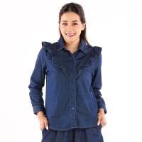 ราคา ME STYLE เชิ้ตแขนยาวแต่งระบาย สีเข้ม XL ME STYLE (52699130)