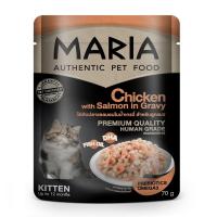 ราคา มาเรีย ลูกแมว ไก่แซลมอนในเกรวี่ 70กรัม MARIA (51235330)