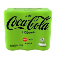 ราคา โค้ก น้ำอัดลม สูตรไม่มีน้ำตาล กลิ่นไลม์ 325 มล. แพ็ค 6 COKE (171282305)