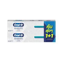 ราคา ออรัลบี ยาสีฟัน ทรีดีไวท์เฟรชเบรธ160ก. X2 ORAL-B (75583144)