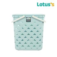 ราคา โลตัสตะกร้าเหลี่ยมหูหิ้ว ลายหนัง สีฟ้า LOTUSS (75555235)