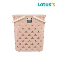 ราคา โลตัสตะกร้าเหลี่ยมหูหิ้ว ลายหนัง สีชมพู LOTUSS (75555236)