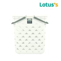 ราคา โลตัสตะกร้าเหลี่ยมหูหิ้ว ลายหนัง สีขาว LOTUSS (75555234)