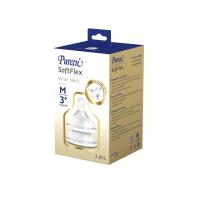 ราคา เพียวรีน จุกนมฐานกว้าง SOFTFLEX ไซส์ M X2 PUREEN (75589527)