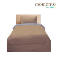 ราคา โมเมนโตผ้าปูไมโคร สีน้ำตาล/สีเทา 3.5 ฟุต +ผ้านวม MOMENTO (75587303)