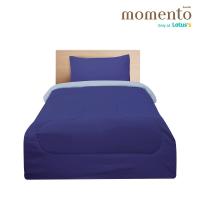 ราคา โมเมนโตผ้าปูไมโคร สีน้ำเงิน/สีเทา 3.5 ฟุต +ผ้านวม MOMENTO (75587302)