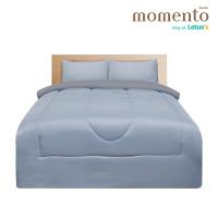 ราคา โมเมนโตผ้าปูไมโครโทน สีเทา 5 ฟุต +ผ้านวม MOMENTO (75587307)