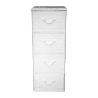 ราคา โลตัสตู้ลิ้นชักทรงสูงลายหวายสีขาว 4 ชั้น LOTUSS (75587818)