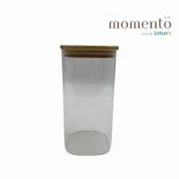 ราคา โมเมนโตโหลแก้วทรงเหลี่ยมมีฝาปิดไม้ 1600 มล. MOMENTO (52547909)