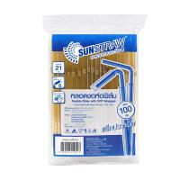 ราคา SUNSTRAW หลอดงอสีทองห่อฟิล์ม 100 เส้น SUNSTRAW (75594441)