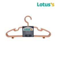 ราคา โลตัสไม้แขวนเสื้อ พลาสติกใส สีพีชพาสเทล X6 LOTUSS (75586230)