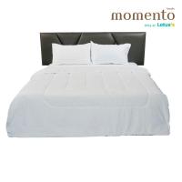ราคา MOMENTO ผ้าปูไมโครซาตินริ้วขาว 6 ฟุต + ผ้านวม 70X90 นิ้ว MOMENTO (75587067)
