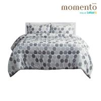 ราคา MOMENTO ผ้าปูเสมือนคอตตอนหกเหลี่ยม 6 ฟุต + ผ้านวม MOMENTO (75587319)