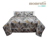 ราคา MOMENTO ผ้าปูเสมือนคอตตอนมินิมอลเบจ 6 ฟุต + ผ้านวม MOMENTO (75587320)