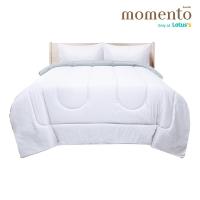 ราคา MOMENTO ผ้าปูไมโครซาตินขาว 6 ฟุต + ผ้านวม MOMENTO (75587325)