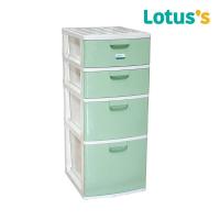 ราคา โลตัส ตู้ลิ้นชักมิราเคิล สีเขียว 4ชั้น LOTUSS (75543859)