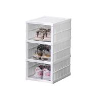 ราคา กล่องรองเท้าพลาสติกพับได้ สีขาว3ชั้น (75610963)