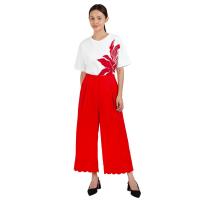 ราคา ME STYLE กางเกงขายาวแต่งดีเทลสีแดง ไซส์ XL ME STYLE (75599855)