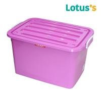 ราคา โลตัส กล่องล้อเลื่อน สีชมพู 100 ลิตร B (S-99) LOTUSS (75608485)