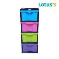 ราคา โลตัส ตู้ลิ้นชัก จัมโบ้ โครงดำเรนโบ 4 ชั้น LOTUSS (75608446)
