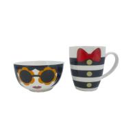 ราคา ชุดแก้ว 350 มล. + ถ้วยเซรามิค 4.6 นิ้ว (คละแบบ) (75613143)