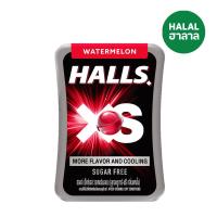 ฮอลล์ เอ็กซ์เอส ไลม์ ลูกอมชูการ์ฟรี กลิ่นแตงโม 15กรัม (Halls XS Sugar Free Watermelon Flavoured Candy 15g)