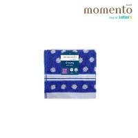 ราคา MT ผ้าขนหนูทอลายดอทน้ำเงิน 15X30นิ้ว MOMENTO (51336101)