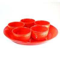 ราคา CCชุดถ้วยไหว้เจ้าถาดกลมลายเล่งหงส์ CHIEW CHAN (71421157)